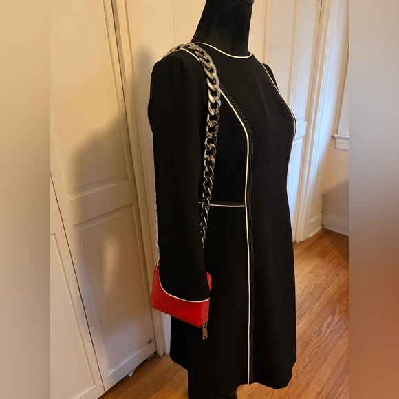 Phase Eight Black Ponte Dress w/ White Contrast Piping | UK 10 / US 6 - Picture 2 of 7